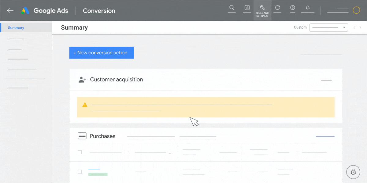 Google Ads conversion action setup