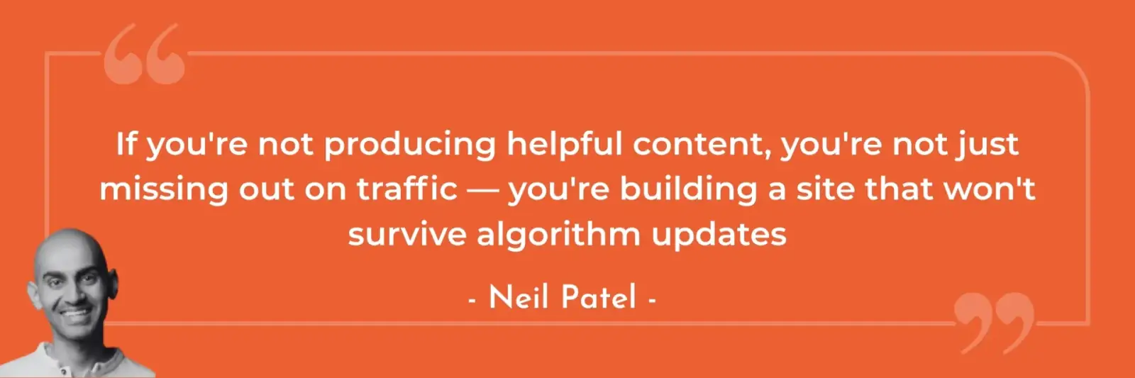 Neil Patel SEO quote graphic