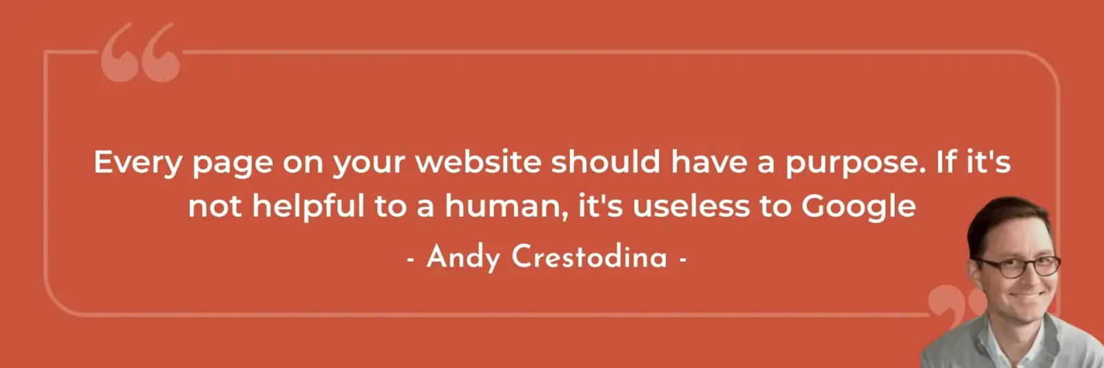 Andy Crestodina SEO quote graphic