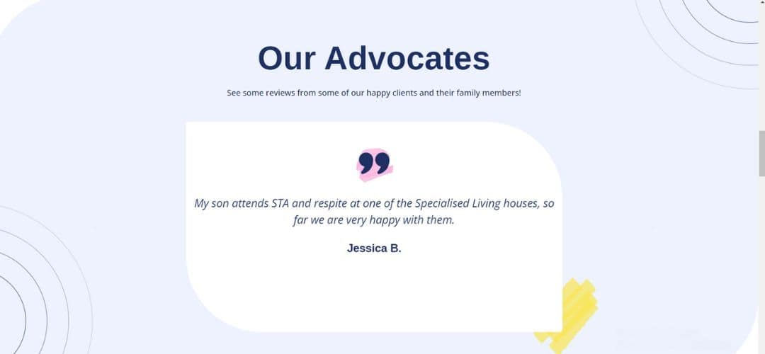 Specialised Living testimonial