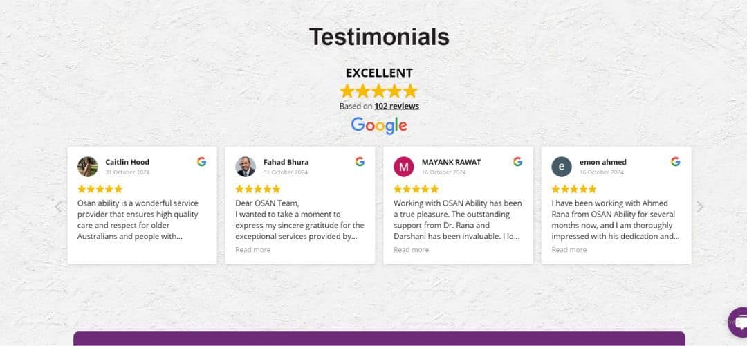 OSAN Ability testimonials