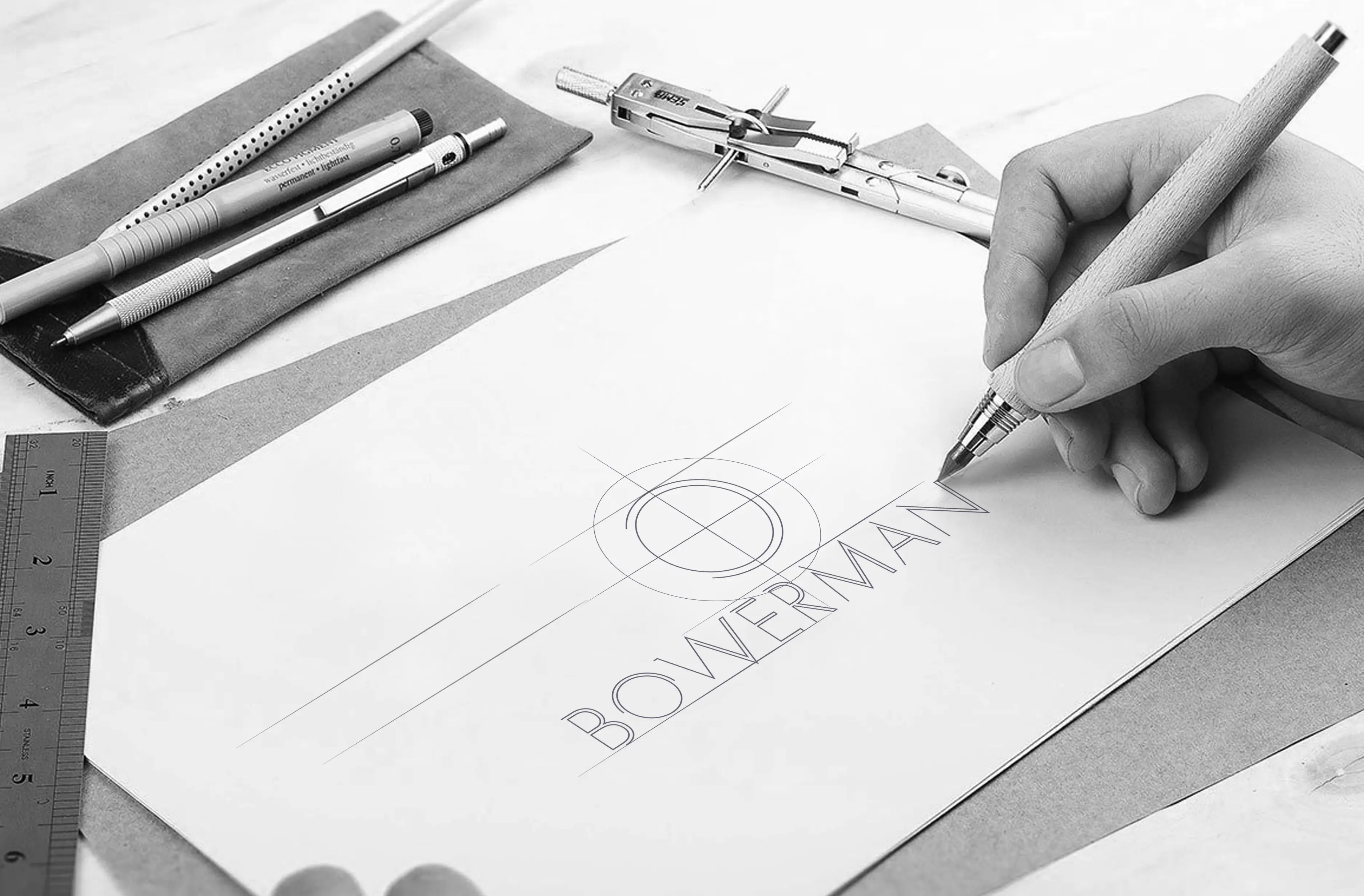 Bowermans Office Furniture brand identity