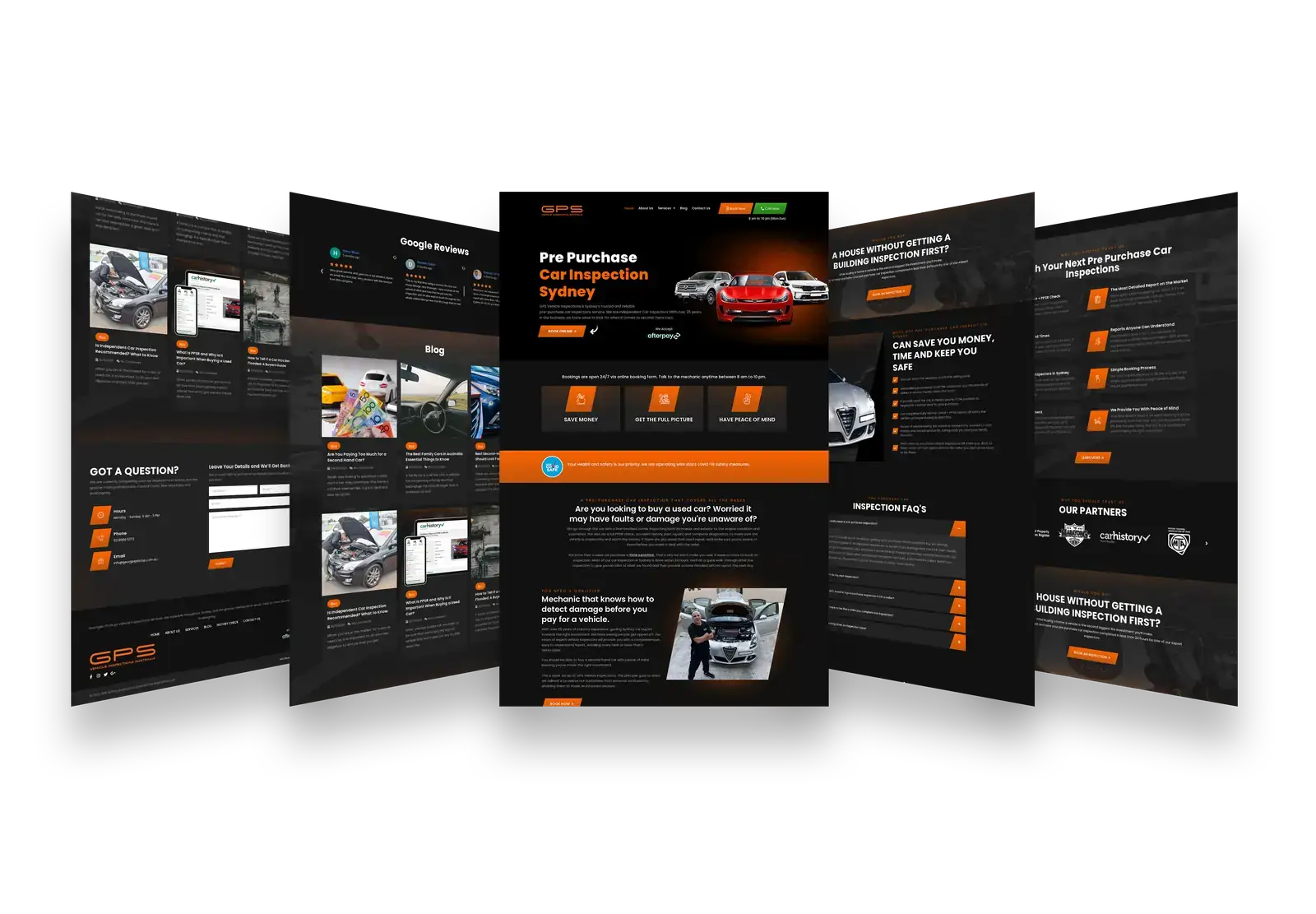 GPS Vehicle Inspections web design project by DSIGNS