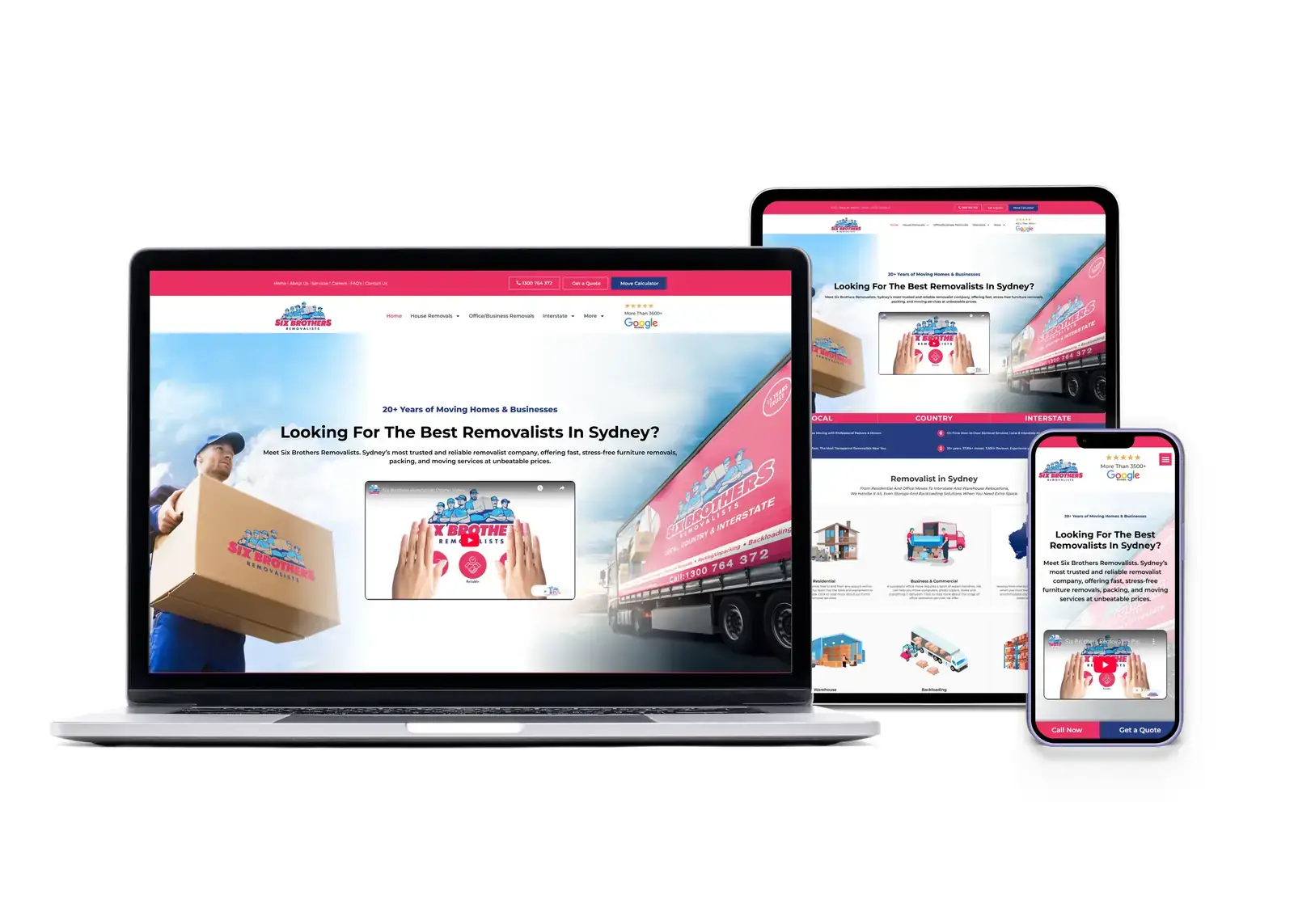 Six Brothers Removalists — digital marketing by DSIGNS