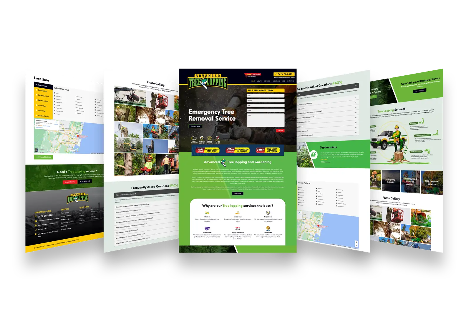 Advanced Tree Lopping — branding by DSIGNS Sydney