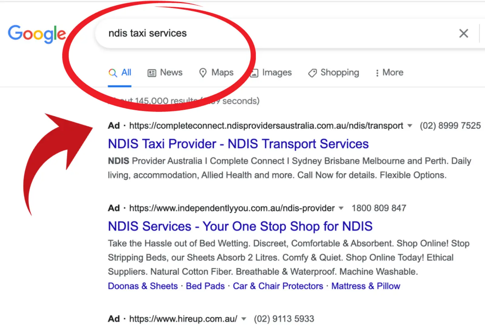 NDIS Services Search Campaign