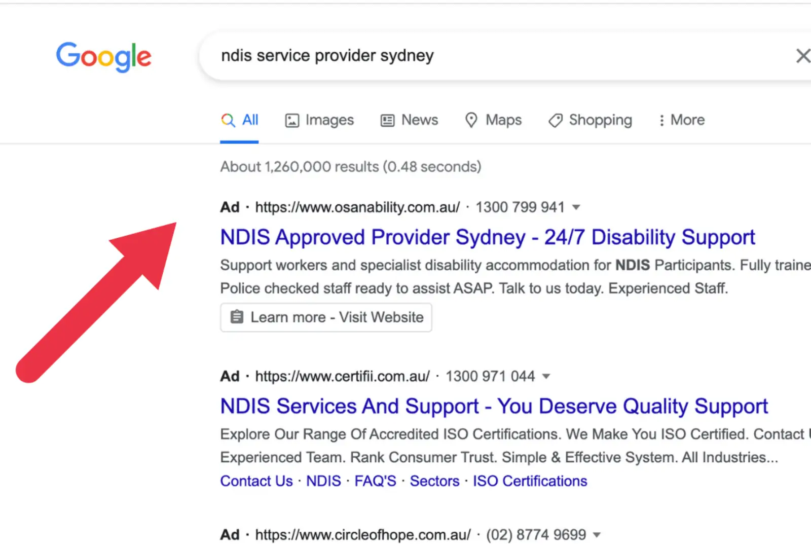 NDIS Provider Google Ads