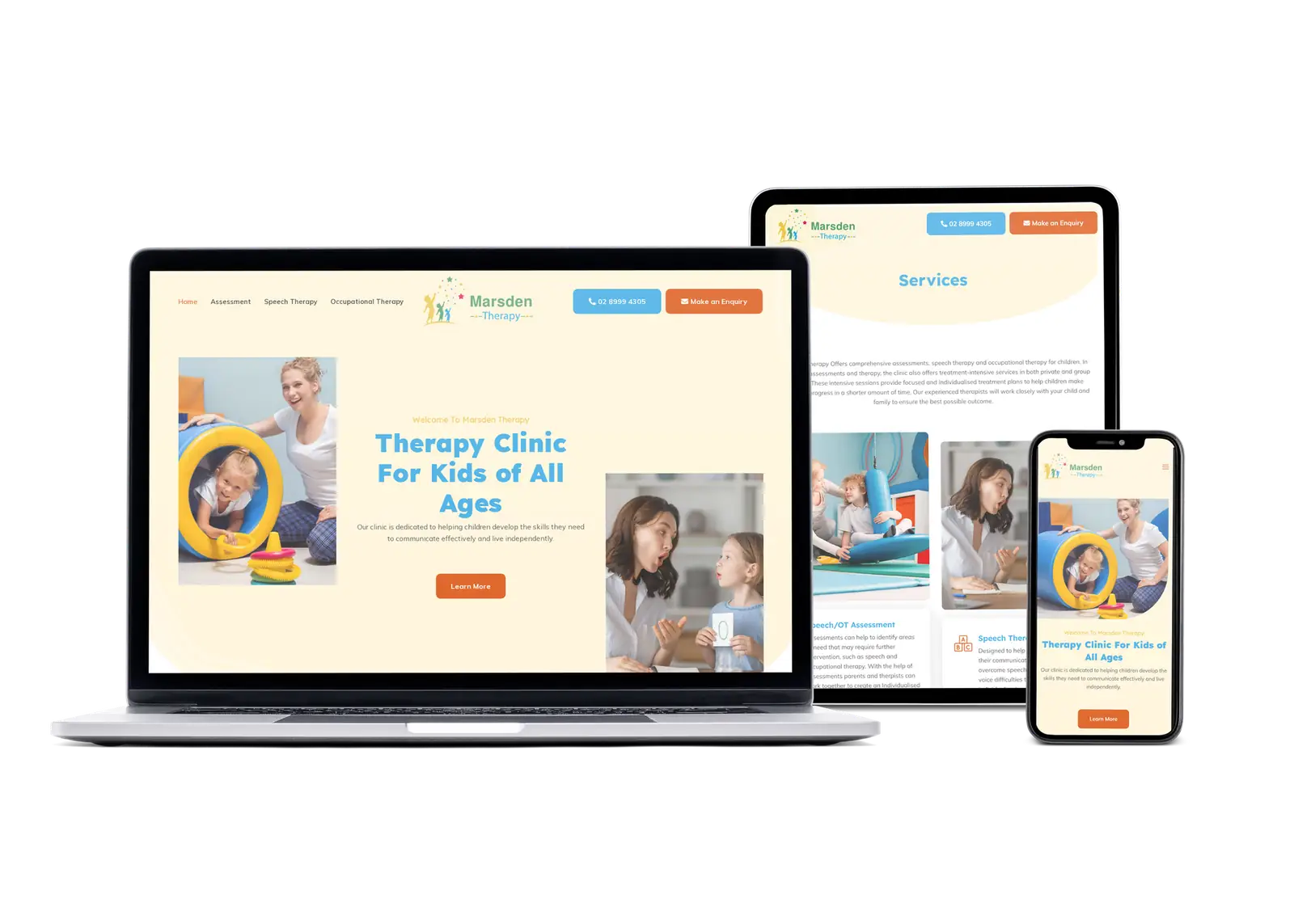 Responsive website design showcase