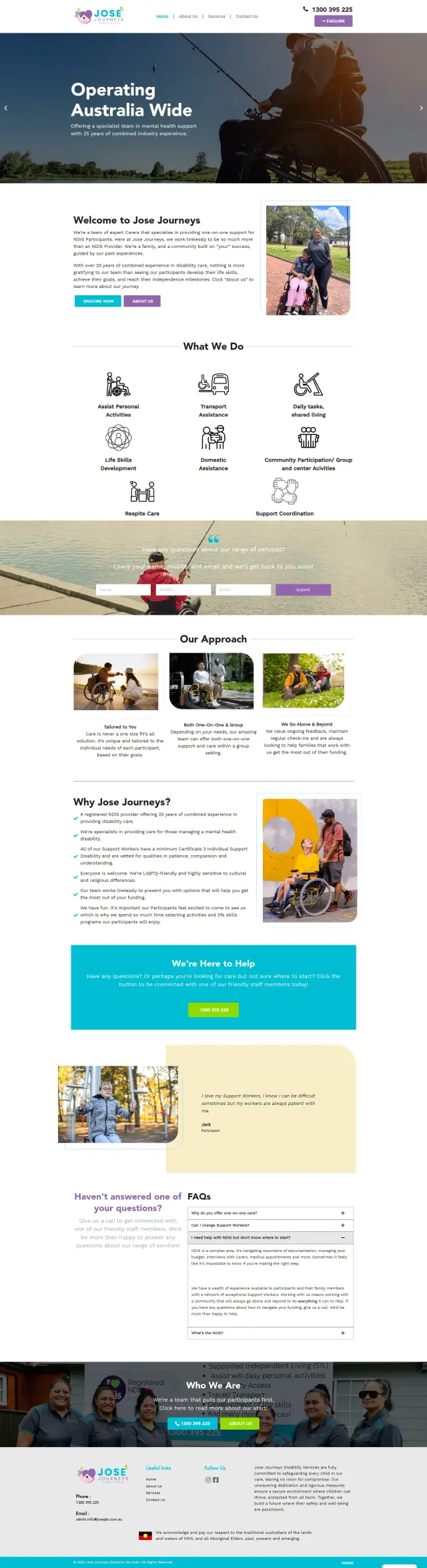 Jose Journeys website design by DSIGNS Australia